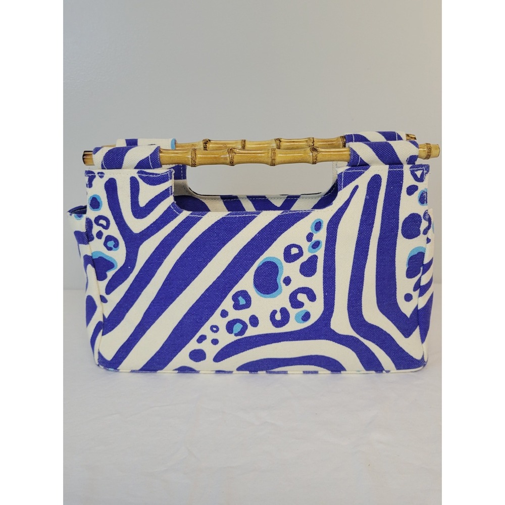 Lilibridge Bamboo Clutch, Zebra Cat Blue‎